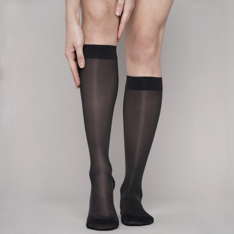 Knee-high thin compression socks (Ccl.2) closed toe